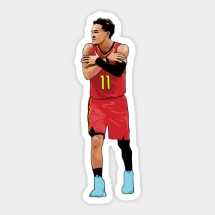 Trae Young Pixel Freeze Sticker